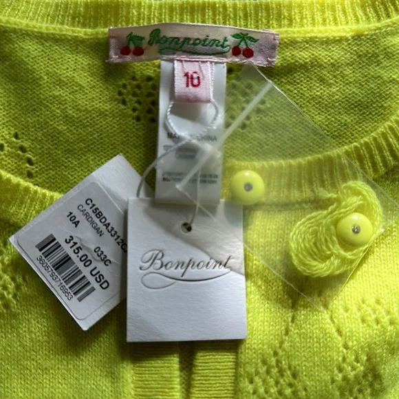 Yellow Bonpoint cardigan sweater